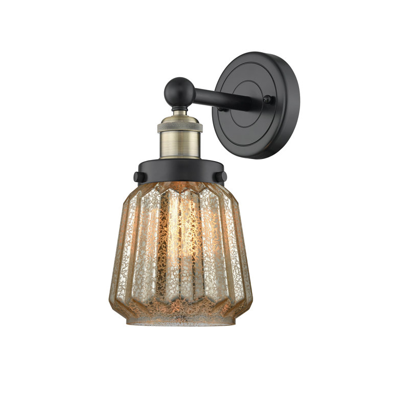 Carlinville Armed Sconce, Mercury, Black Antique Brass