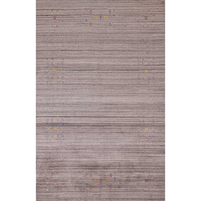 Tapis indien rayé Gabbeh 5 x 8