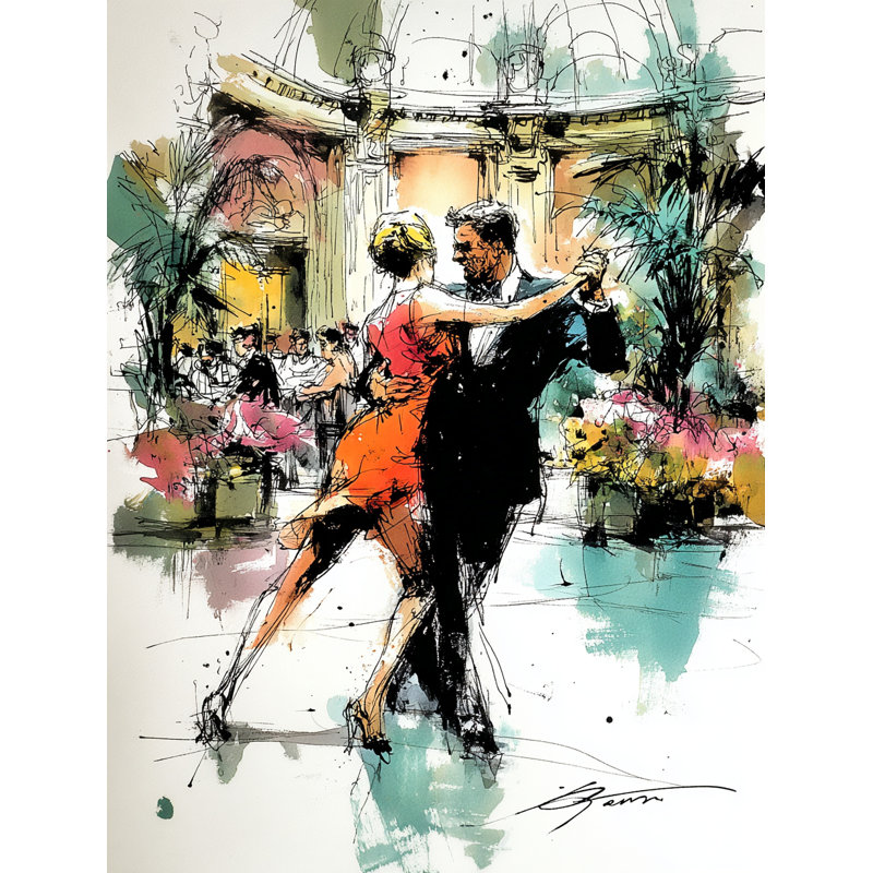 Art mural sur toile romantique valse romantique, H 36 po x l 24 po