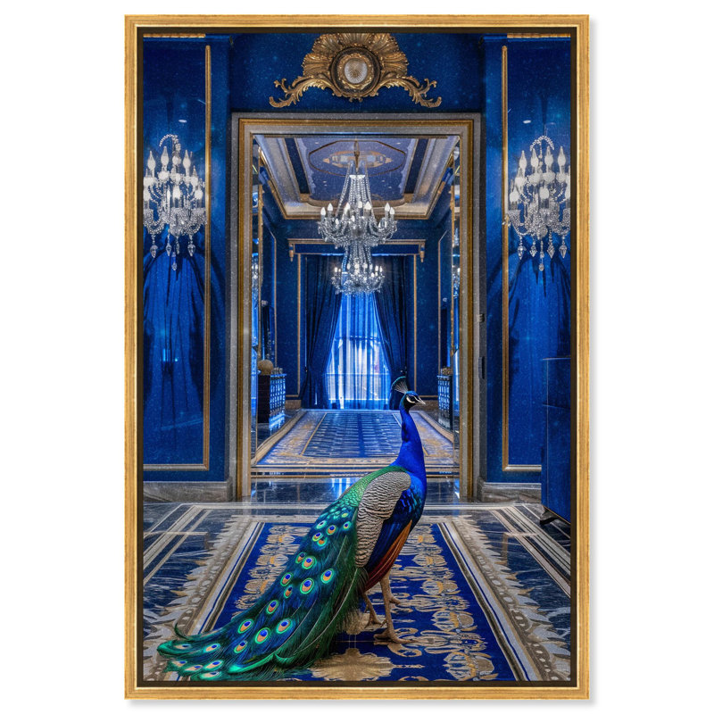 Art sur toile, art moderne, H 25 po x l 17 po, Cadre flottant doré