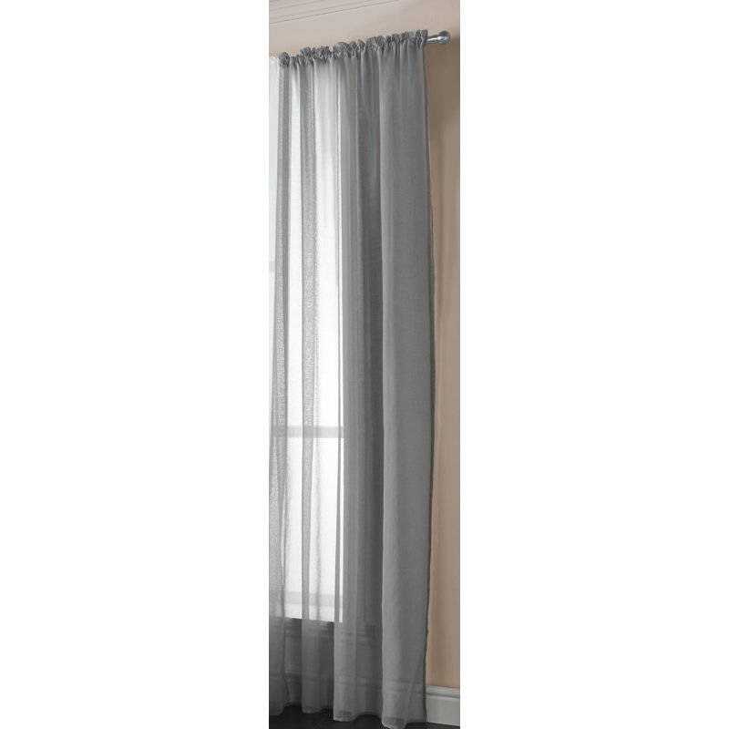 Eoin Sheer Curtain Single Panel, Silver, 150 x 229 cm