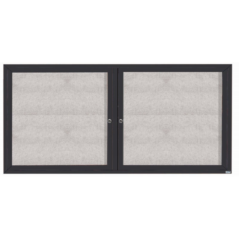 Tableau d'affichage mural extérieur pour l'extérieur, Aluminium anodisé bronze, Deux, H 36 po x l 72 po