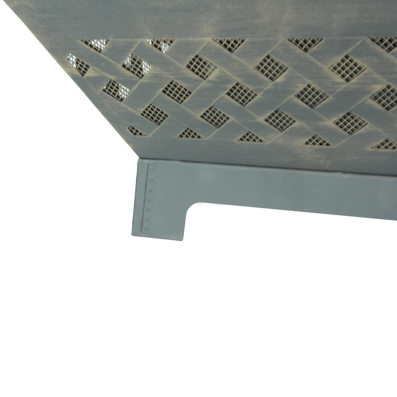 Triangle Steel Wood Burning Smokeless Fire Pit with Lid