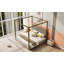 Très grand lit plateforme à baldaquin tapissier avec tête de lit et structure en métal robuste, beige-1451233866