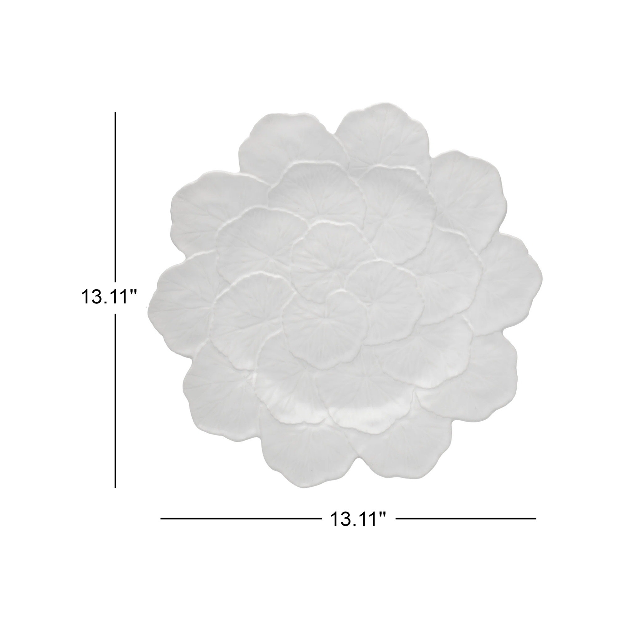 Geranium 13.11" Charger, White
