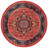 Manado Oriental Red/Blue Area Rug-1937292435