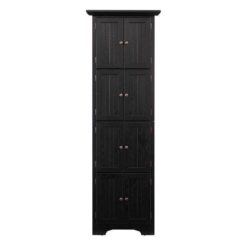 Armoire de rangement en coin 72 ", Noir