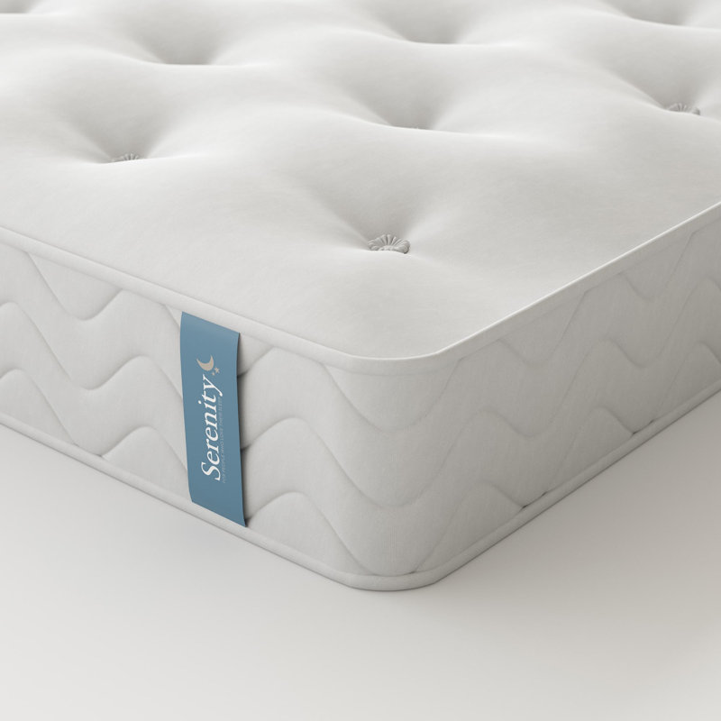 Afia Serenity Egyptian Cotton and Eco-Comfort Foam Hybrid Mattress 18cm, Double (4'6)
