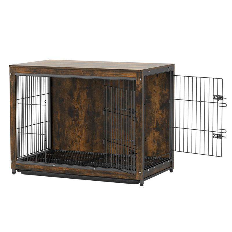 Caisse pour animal de compagnie patinée Algunde, Moyen (H 27 po x l 31 po x P 23 po)