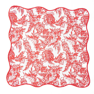 Serviette de table casse-noisette festonnée