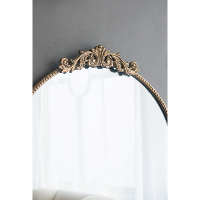 Miroir rond, miroir mural avec cadre en métal pour salle de bain
