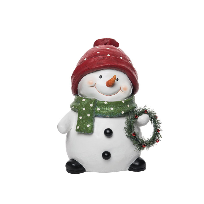 Décoration bonhomme de neige et couronne