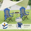 Lightweight Folding Chair for Outdoors, Portable Fishing Chair with Armrests, Cup Holder and Carry Bag, Ideal for Camping, Picnic, Beach-15624035