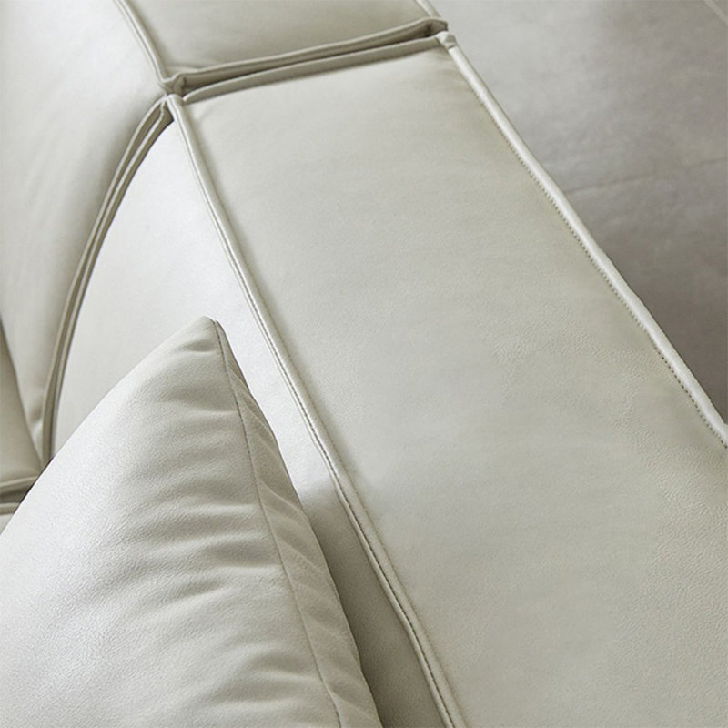 Coussin modulaire blanc en polyester, 26,38 po H x 94,49 po L x 39,37 po P, 3
