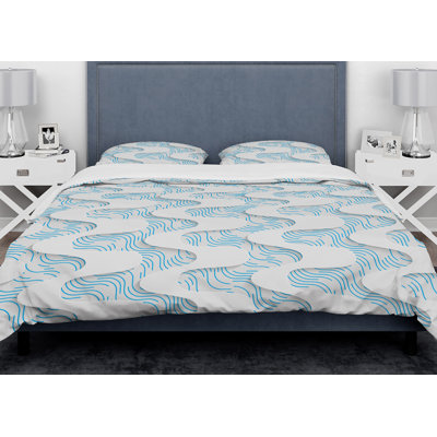 Ensemble de housse de couette designart ondulations