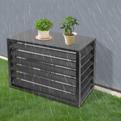 1.5P 4-Panel Louvered Grille Privacy Air Conditioner Fence Panels For Outside Unit