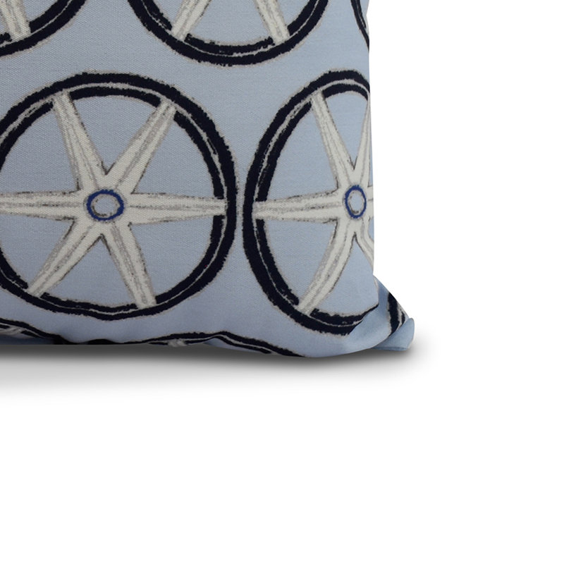 Housse et insert de coussin carré Nantucket, Bleu, 26 po x 26 po