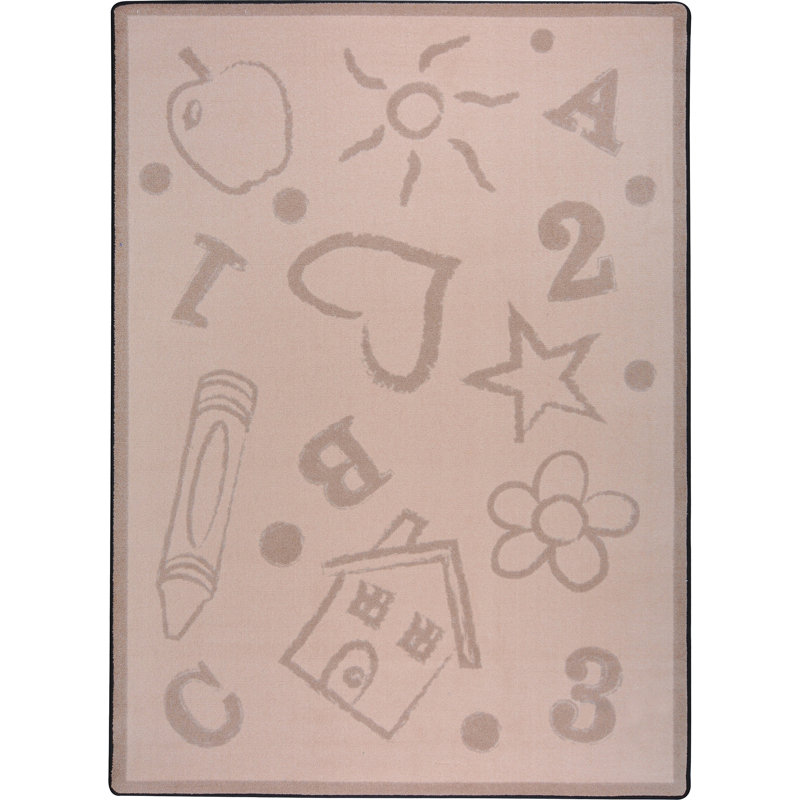 Playful Patterns Kids Art Area Rug, Rectangle 5'4" x 7'8"