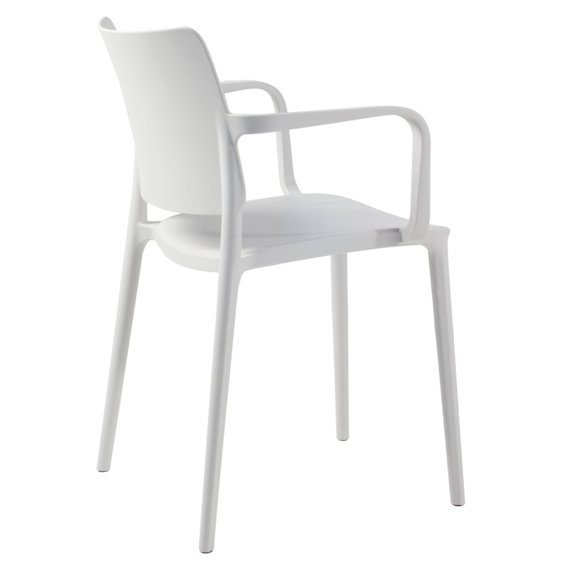 Fauteuil de salle à manger Maddon, Blanc