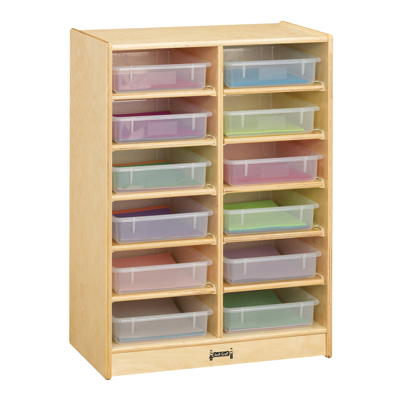 Jonti-Craft® 12 Paper-Tray Mobile Storage, Standard, Clear
