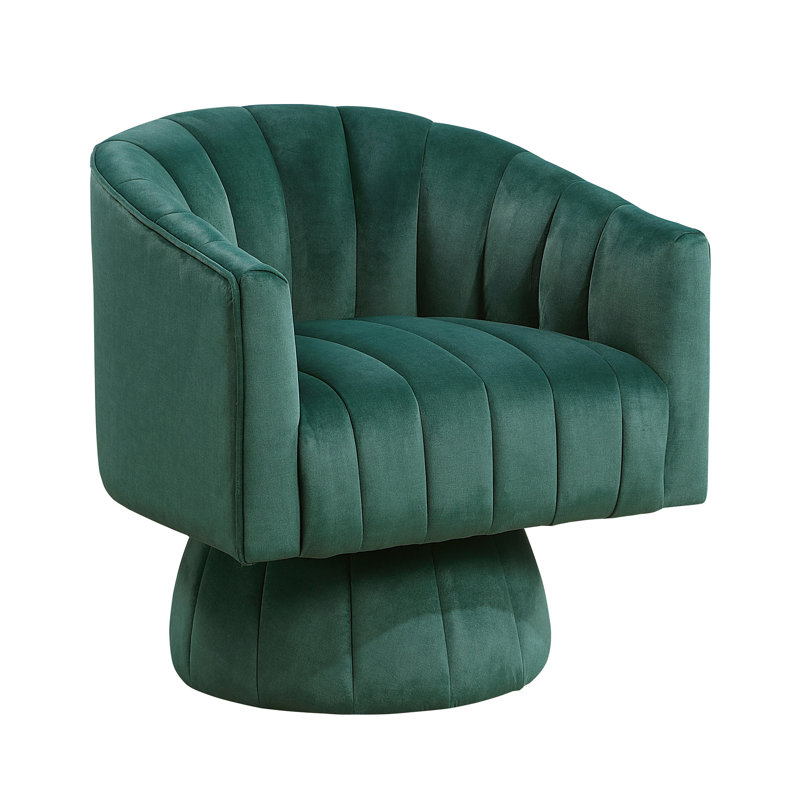 Fauteuil d'appoint moderne en velours, Vert foncé