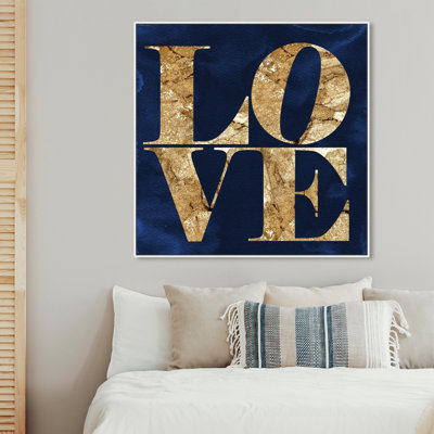Toile pour chambre à coucher bleu marine