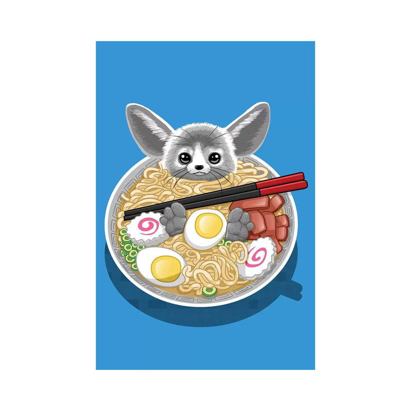 «Ramen Mouse» par Alberto Perez - impression sur toile tendue, H 40 po x l 26 po x P 1,5 po