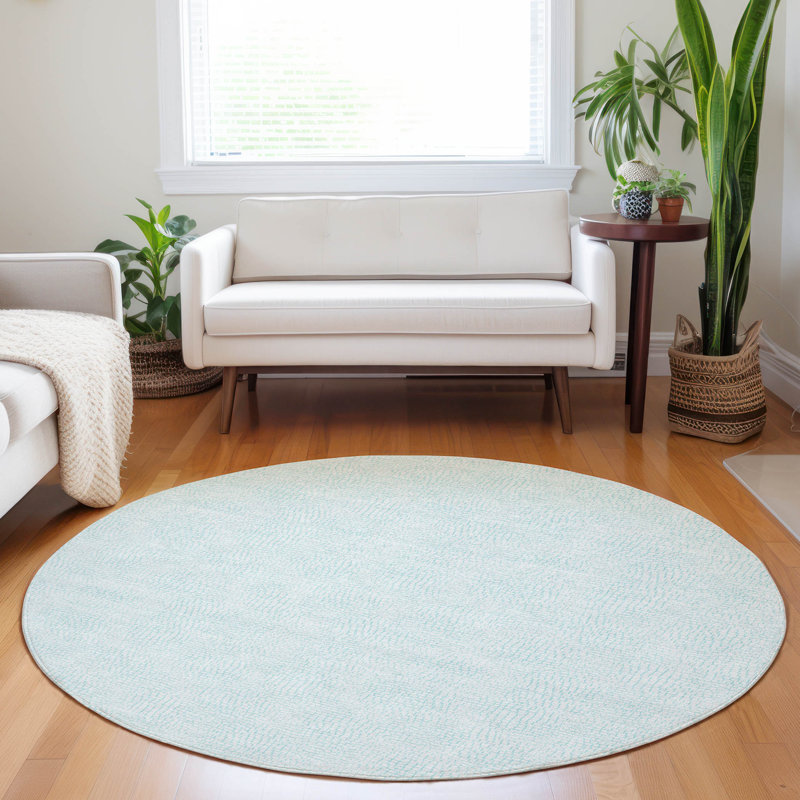 Tapis intérieur / extérieur bleu Eleya , 8 pi x 8 pi