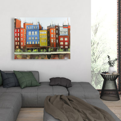 Boston Colorful Buildings Canvas | American Cities Home Decor