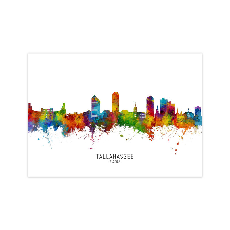 Tallahassee Florida Skyline by Michael Tompsett - Print, Unframed, 30cm H x 42cm W x 1cm D