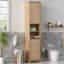 Armoire à linge autoportante pour rangement de salle de bain