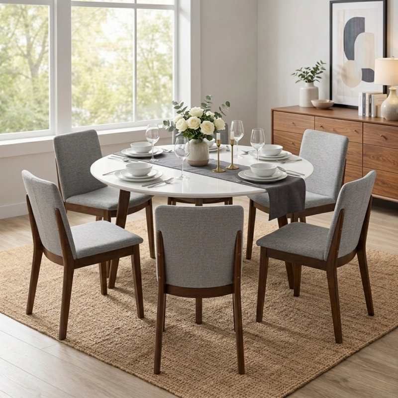 Barriento 18.9'' H Upholstered Parsons Chair, Light Gray Linen