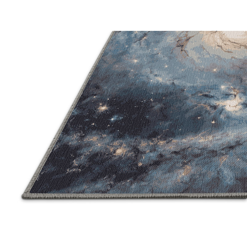 Tapis gris lavable à la machine, Carré 4 pi