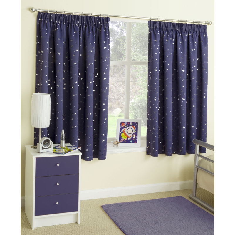 Chrystin Room Darkening Curtain Pair, Pink, 168 W x 229 D cm