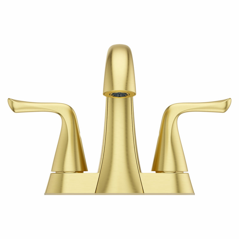 Willa Centerset Bathroom Faucet with Drain Assembly, Brushed Gold