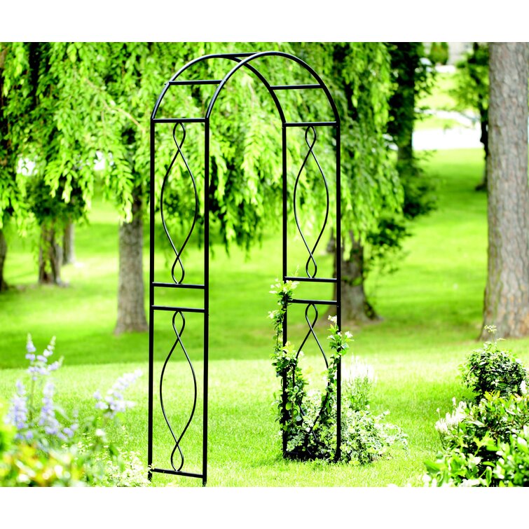 Quayside 99cm W x 40cm D Steel Garden Arches in Black
