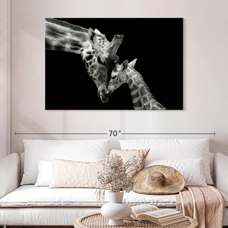 Brampt Doting Mother Giraffe, 32" H x 48" W