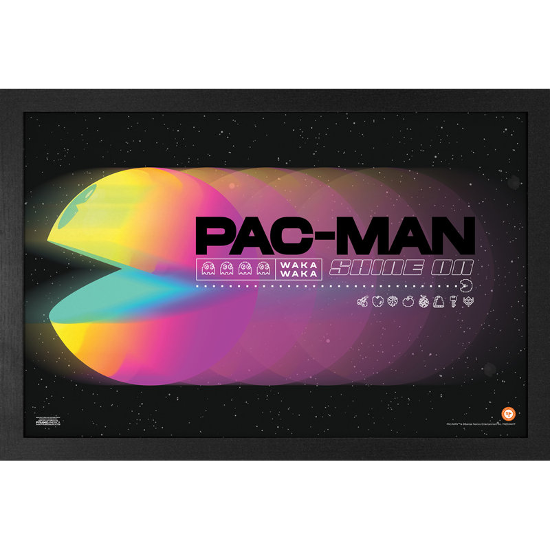 Pac-Man - Shine On - Outerspace 11 x 17, reproduction encadrée