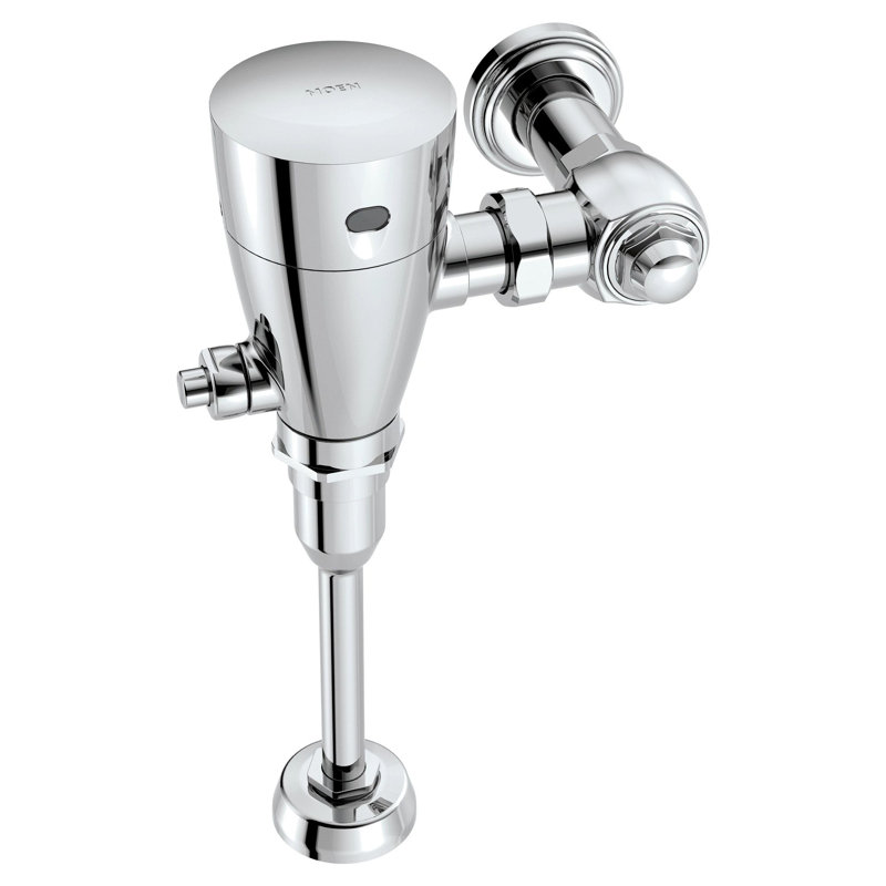 Chrome Battery Powered Sensor-Operated Flush Valve for Urinals