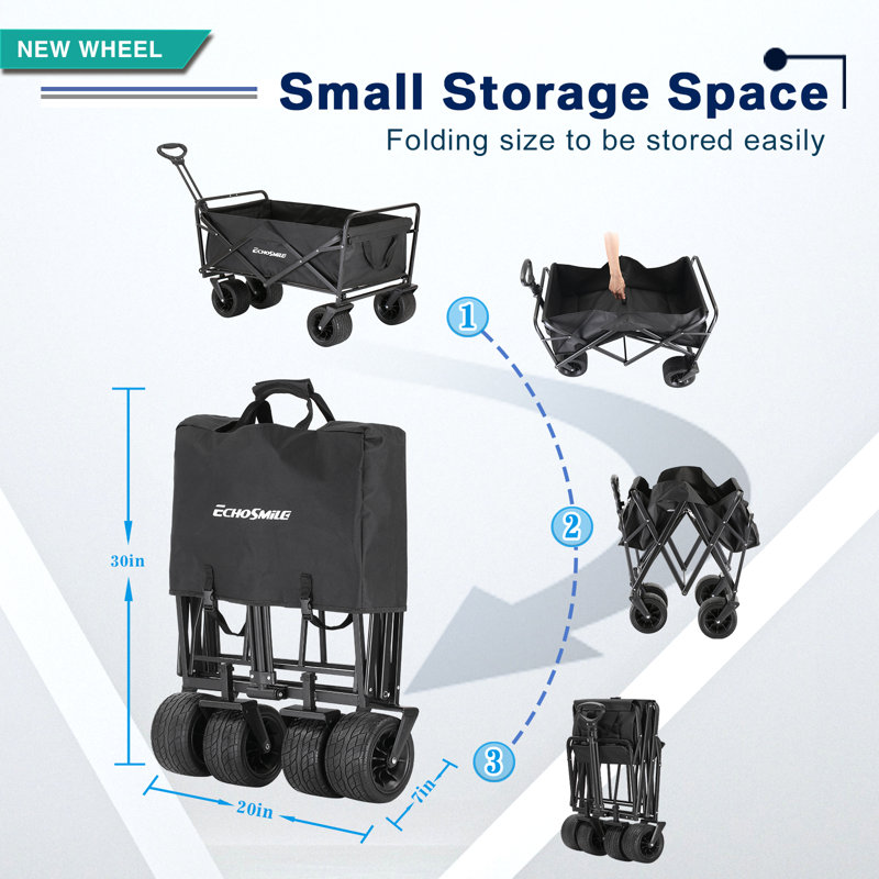 Portable Garden Carts, Black