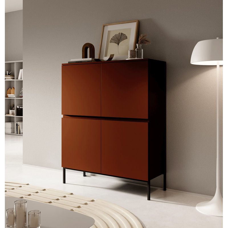 Madhwi 100cm Sideboard, Brick Red