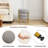 Round Storage Ottoman Multiuse Vanity Stool With Metal Legs-114893890