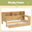 Lit de jour simple en bois avec tablettes de rangement, lit multifonctionnel avec deux tiroirs de rangement et bureau d'étude-1282915552