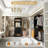 25" - 96” W Closet System with Wooden Drawers and Hanging Rods(Cut to Fit)-1141610030
