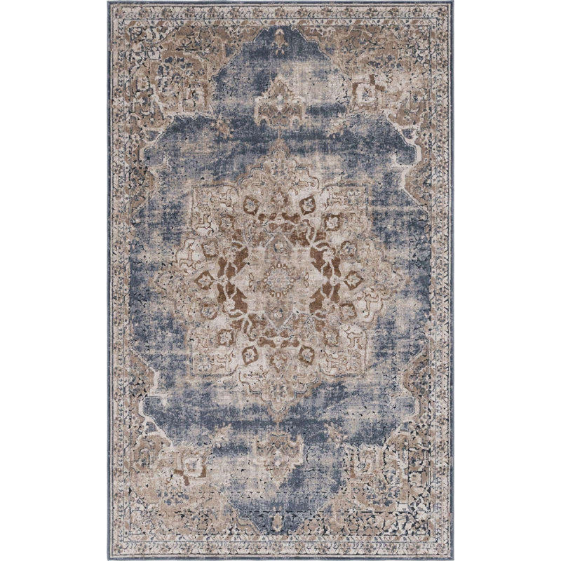 Parrado Ikat Indoor Rug, Rectangle 5' x 8'