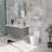 16.25" Elongated One-Piece Toilet CEC  Certified Dual Flush 1.1/1.6 GPF Comfort Height Skirted Design Glazed Surface Soft Close Seat Included