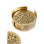 Ronneby Metal Round 4 Piece Coaster Holder Set