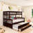 Wood Frame Twin Over Full Size Separable Bunk Bed With Drawers And Twin Size Trundle-1075872671