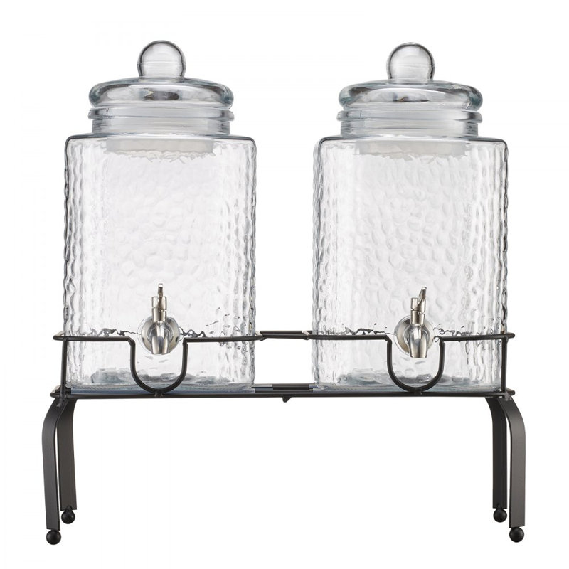 Drink Dispenser 1.5 Gal Beverage Dispenser for Parties Glass with Stand