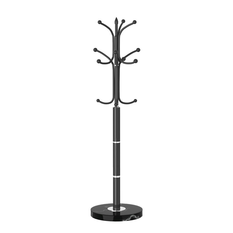Metal Coat Rack Freestanding, Black